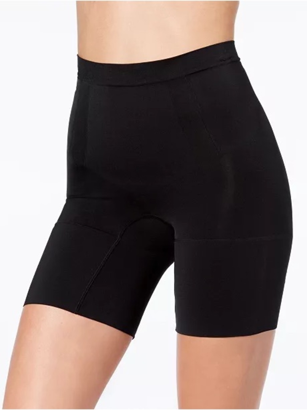 SPANX OnCore High-Waisted Mid-Thigh Shaping Shorts Black Sculpting Size 1X